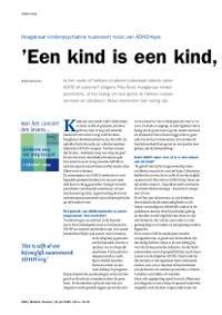 Een kind is een kind niet zijn label, Frits Boer, 2009